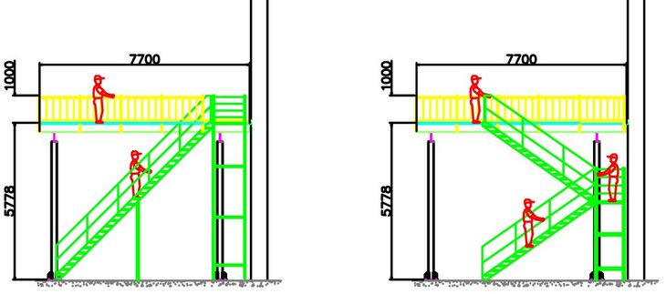 钢平台楼梯设计图